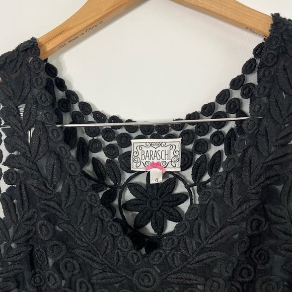 Anthropologie Baraschi Silk Embroidered Alder Lace Mesh Dress - Picture 7 of 16